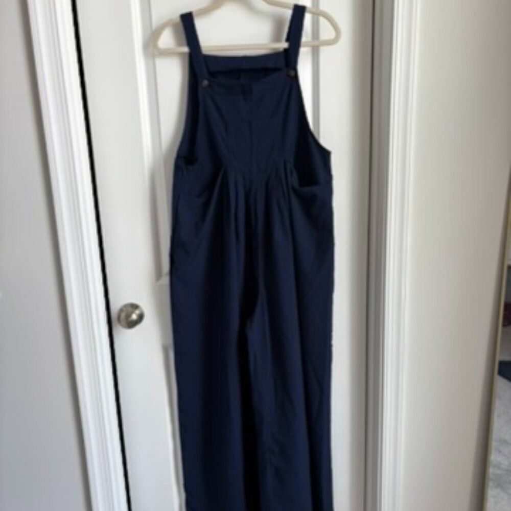 Blue Polyester Overalls